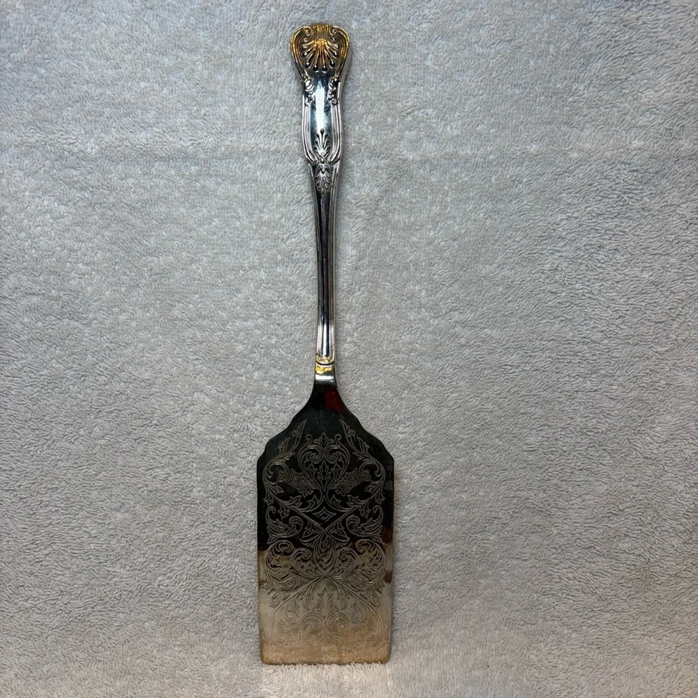 Vintage Sheffield Silver Co King’s Pattern Silver Plated Serving Spatula